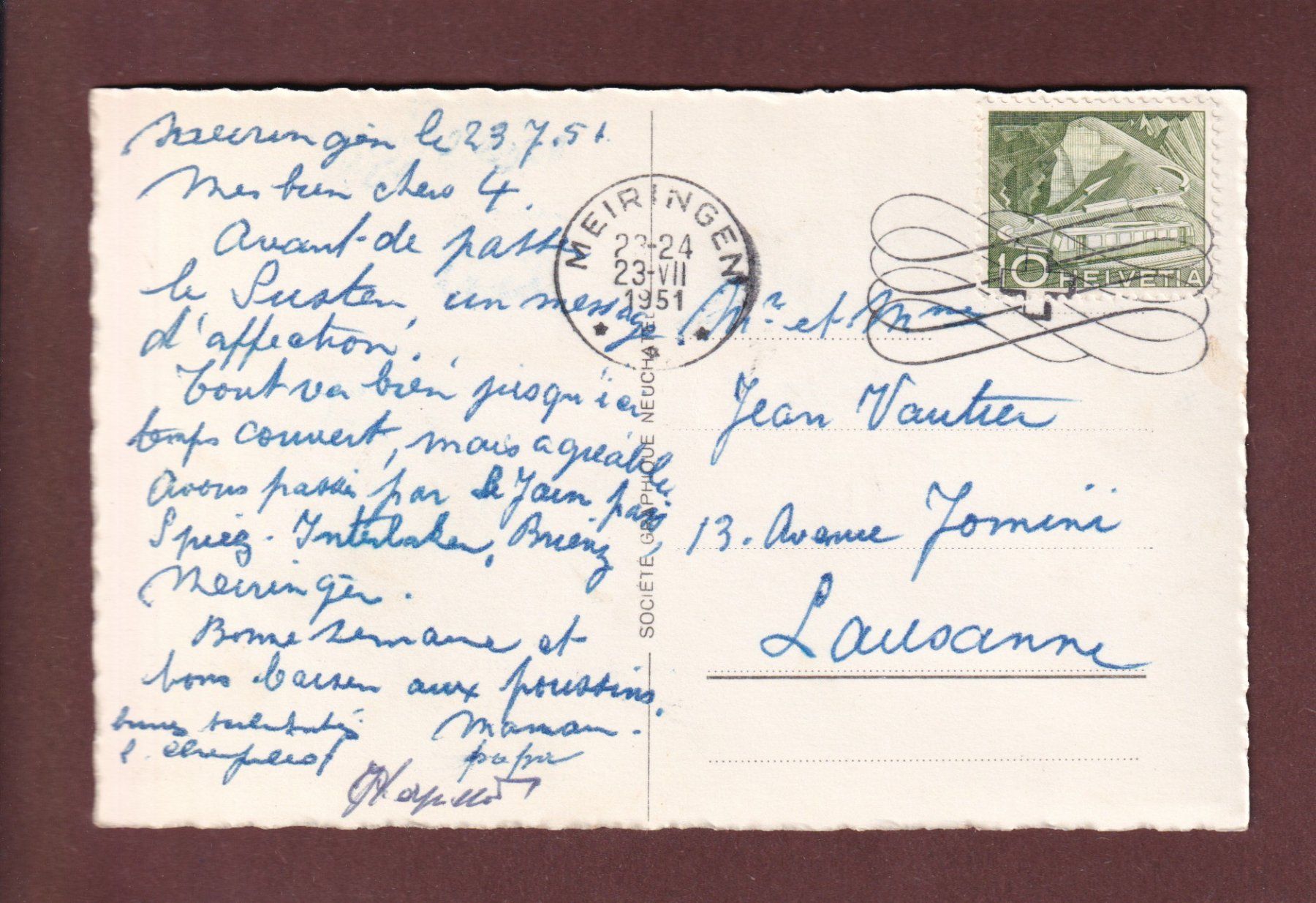 Cartes postales: SUSTENSTRASSE - Auto - 1951 – D'occasion à Pully par nicecards-shop 1