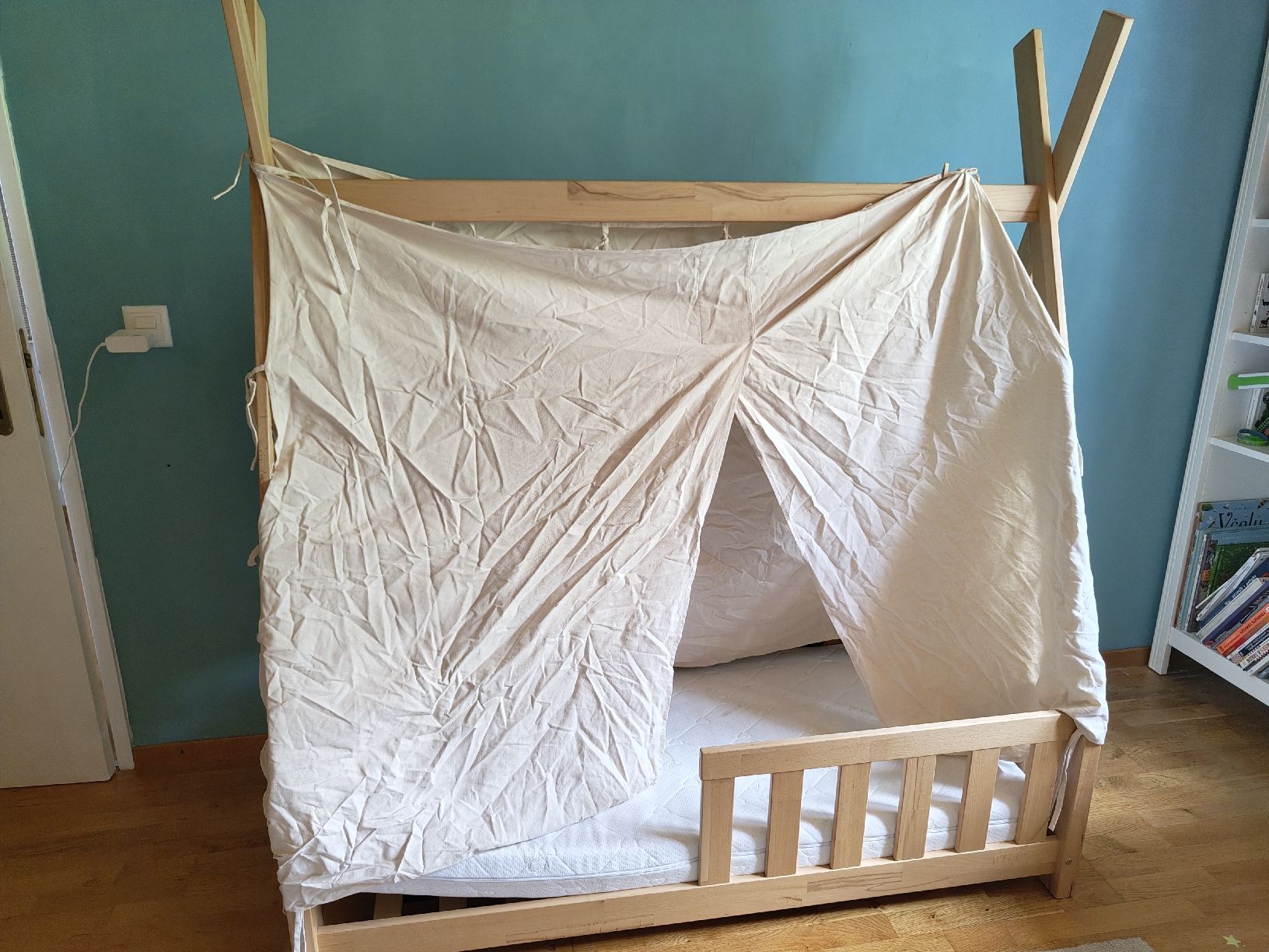 Letti: Kinderbett Hausbett Tipi mit Premium Matratze und Tipi-Bezug – Usato da Müswangen venduto da man_5qt2 7
