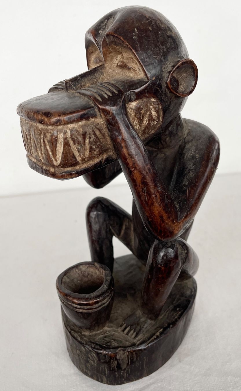 Figuren: ausdrucksstarker alter Baule Affe Elfenbeinküste Höhe 26 cm – Gebraucht aus Rüthi (Rheintal) von Kunsthaus777 4