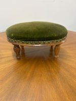 Schemmeli Nussbaum Samtbezug Biedermeier Stil ca. um 1900