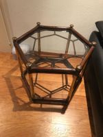 Vintage Hexagon Bamboo side table