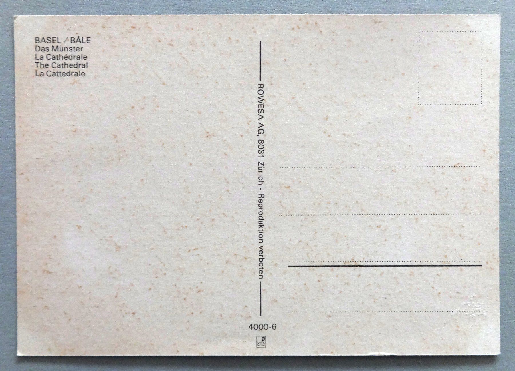 Cartoline postali: Basel/Bâle, Das Münster – Usato da Fétigny venduto da Billy2miny 1