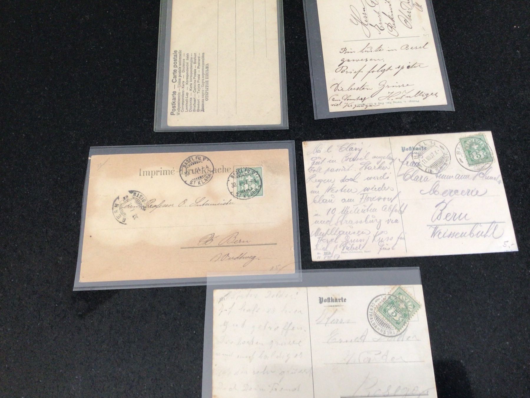 Cartoline postali: 5 alte Karten aus Basel – Usato da Bottmingen venduto da Golferin 1