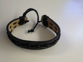 Lässiges Lederarmband, Schwarz, Verstellbar, Neu!