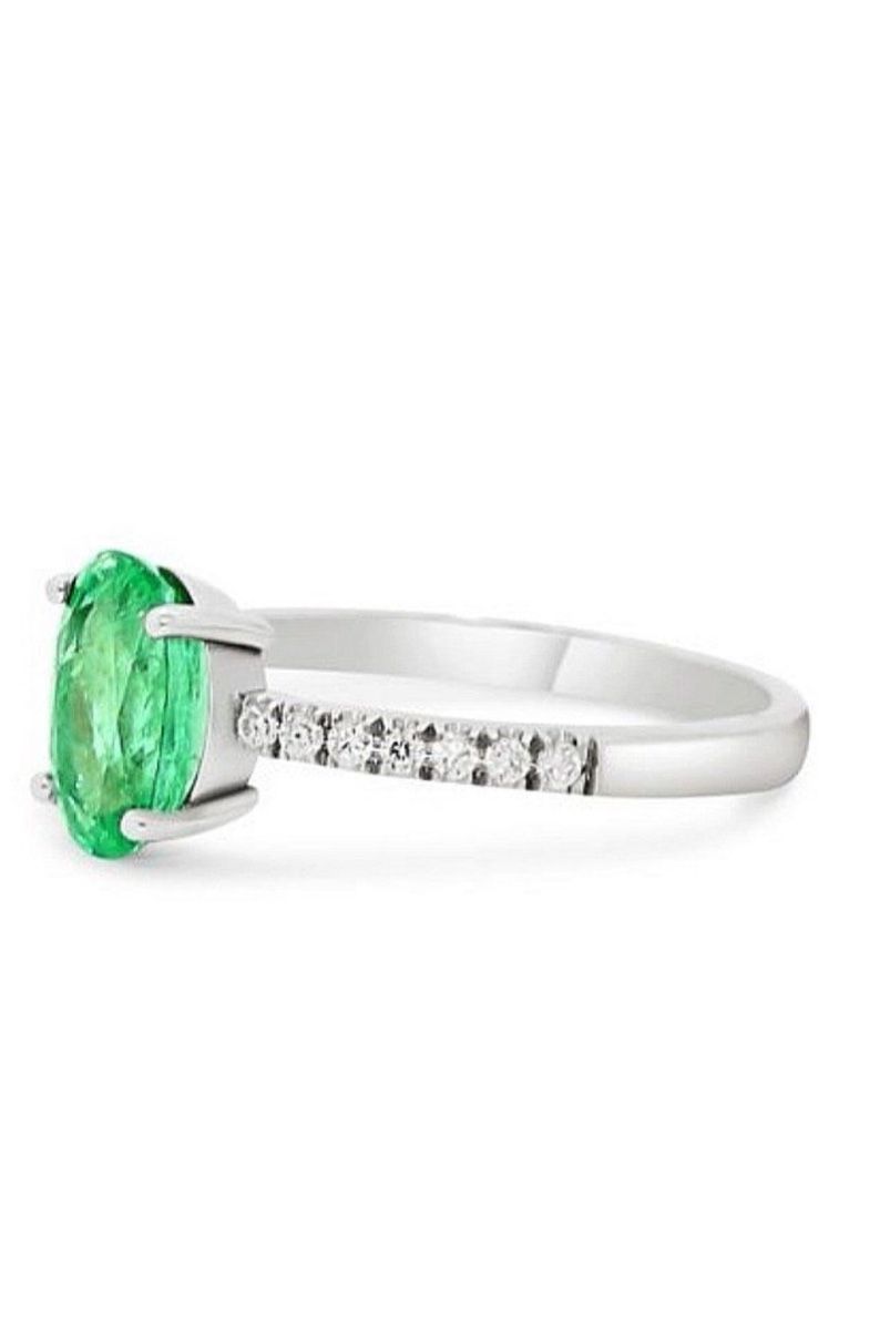 Anelli: 1.34tcw Smaragd Ring 14k Weissgold – Nuovo e nell'imballaggio originale da Untersiggenthal venduto da TimeandShine 2