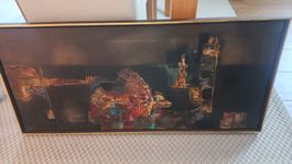 Reliefartiges Ölbild von Paul Racle