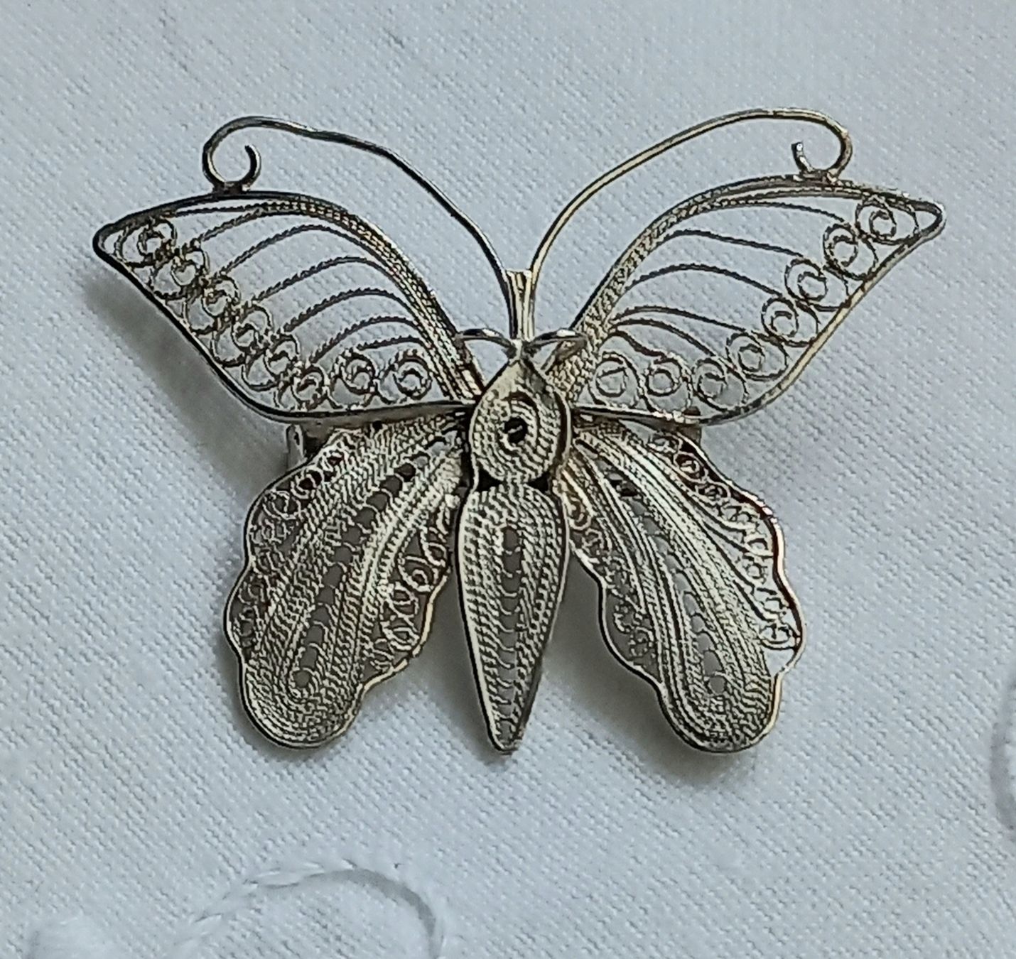 Spille & Fermagli: Filigrane Schmetterling Broche 925 Silber Antik – Usato da Buchs AG venduto da Dzirul 2