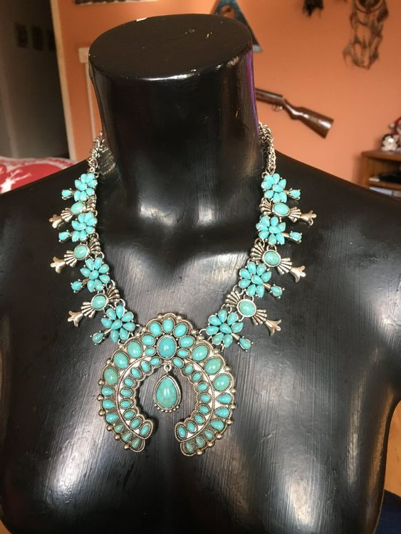 Wundervolle Kette Indianerstyle Squash Blossom Modeschmuck Kaufen auf