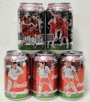 5 alte Coca-Cola Dosen  Fussball