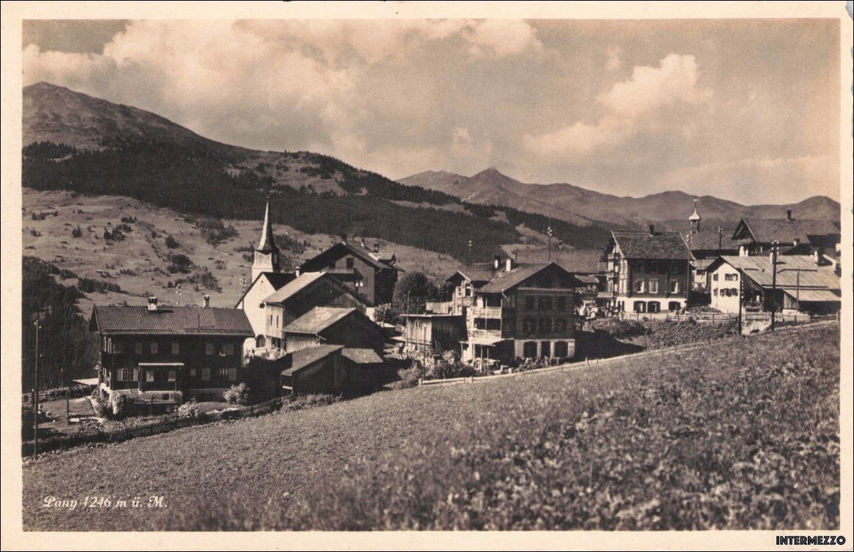 Cartoline postali: Pany GR // 1246 m. Dorf – Usato da Basel venduto da intermezzo12