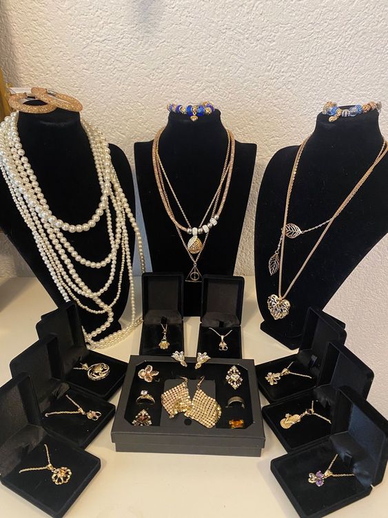 XFSRG Schmuckset Gold - Halskette & Ohrringen Mit Schleifen Design