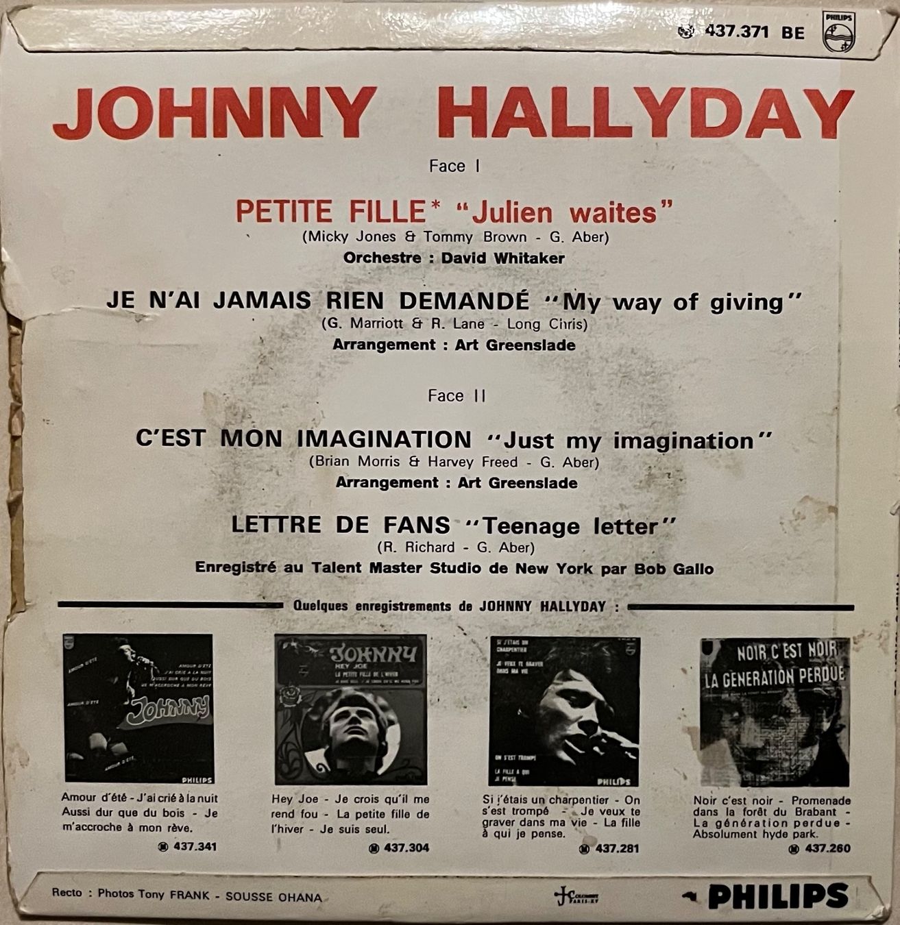 Vinyles: JOHNNY - PETITE FILLE – D'occasion à Bussigny par vinyl-pas-cher 1