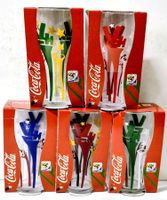 5 alte Coca-Cola Gläser Fussball-WM Südafrika ca. 3 dl