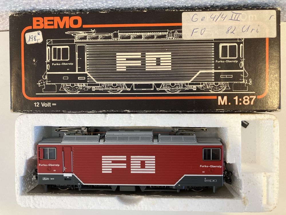 Bemo Modelleisenbahnen: Bemo / HOm / Locomotive FO Ge 4/4 III 82 (DC, analogique) – Gebraucht aus Genève von frespo 5
