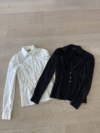 Chemisier Ellen Capellino noir ou blanc, Taille S. 46