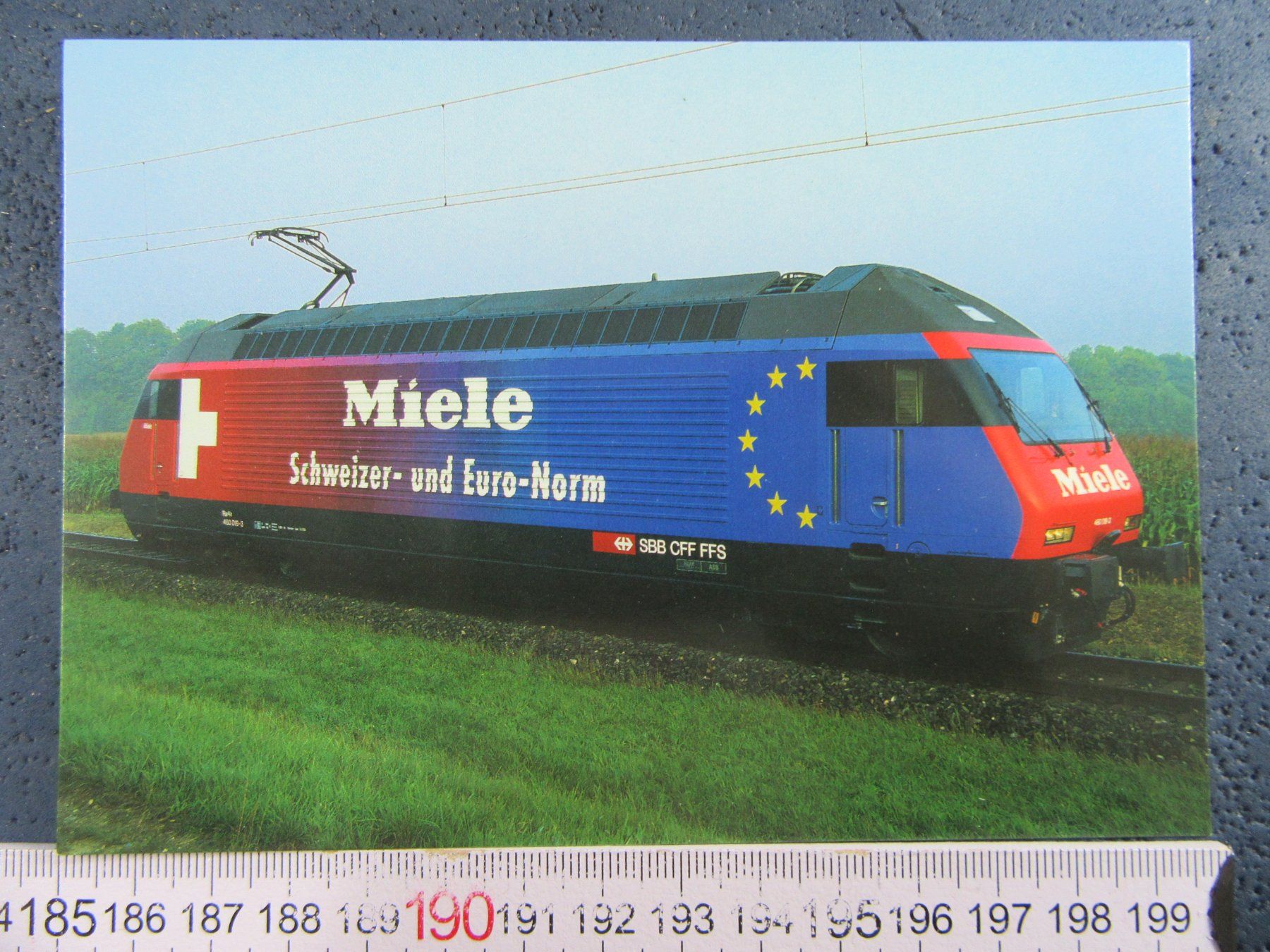 Ansichtskarten: BAHN SCHWEIZ SBB WERBELOK " MIELE " 1995 AK – Gebraucht aus Ettingen von Hausi4711