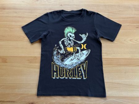 Schwarzes Kinder T-Shirt mit Aufdruck Grösse 152/158