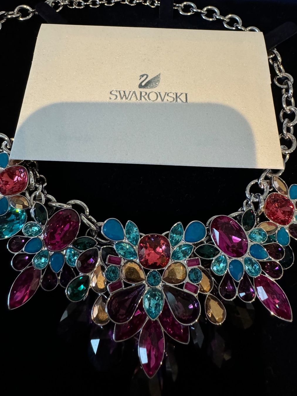 Swarovski Catenine: Wunderschöne Swarovski Halskette, Statementkette, bunt – Usato da Hurden venduto da rac_wyf8 1