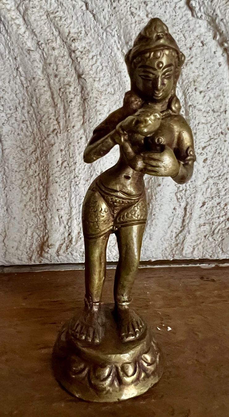 Statuette: 3 Messingfiguren indische Tänzerinnen Set – Usato da Unterseen venduto da bid2buy 6