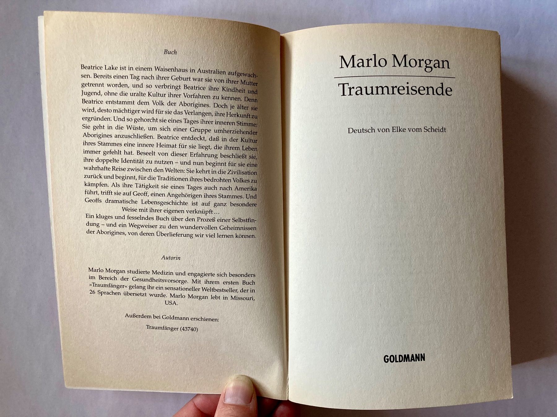 Bücher: Marlo Morgan - Traumreisende – Gebraucht aus Bubendorf von Alpenheidi 2