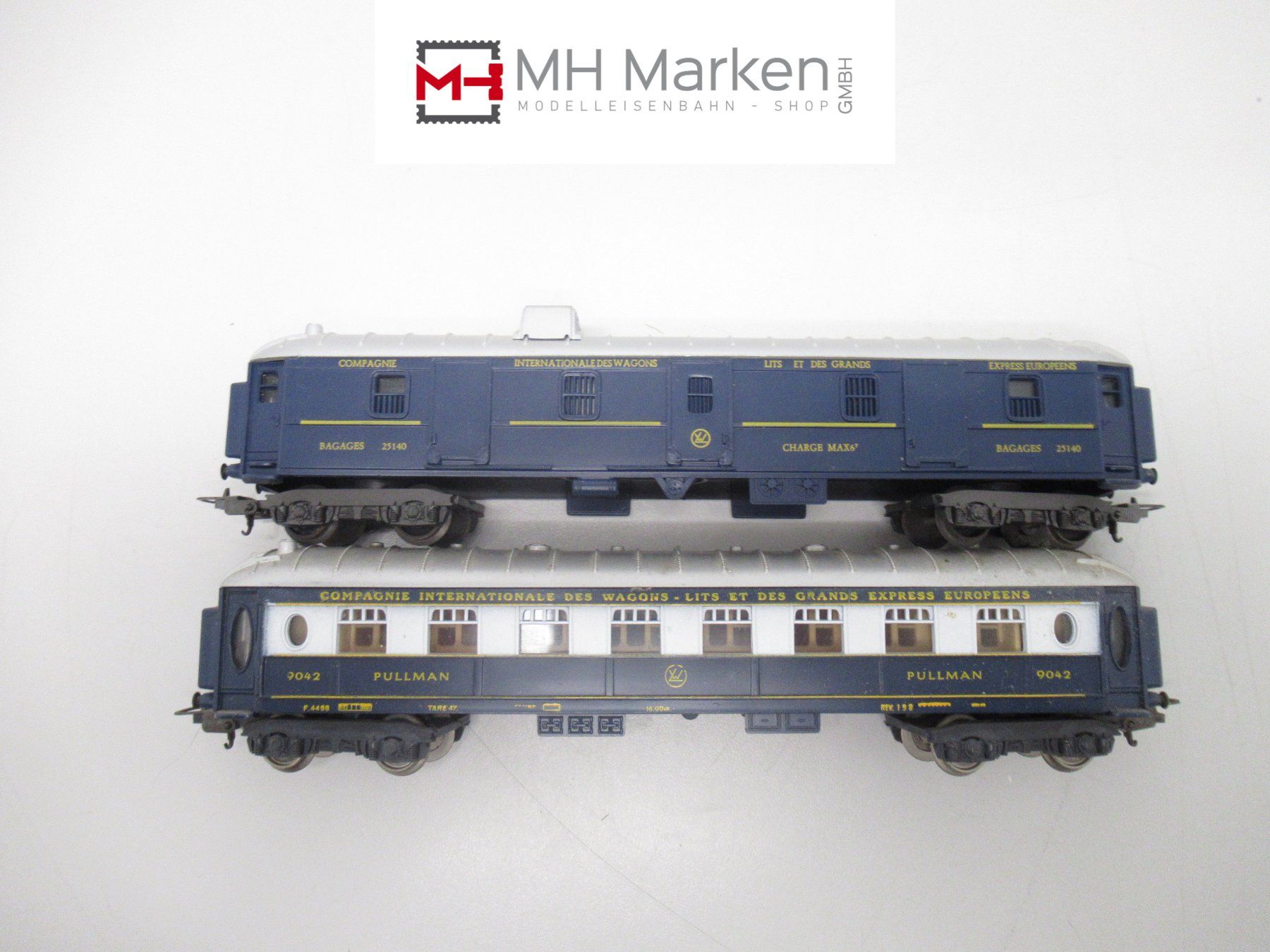 Modellini di ferrovie: Lima 2-teiliges CIWL Pullmanwagenset Orient Express o.OVP DC – Usato da Basel venduto da mhmarken