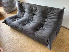 Ligne Roset Togo Sofa Couch 3-Sitzer 3er Dreier Antrazit