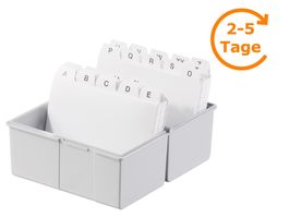 Kateikasten A8 quer, bestückt, grau