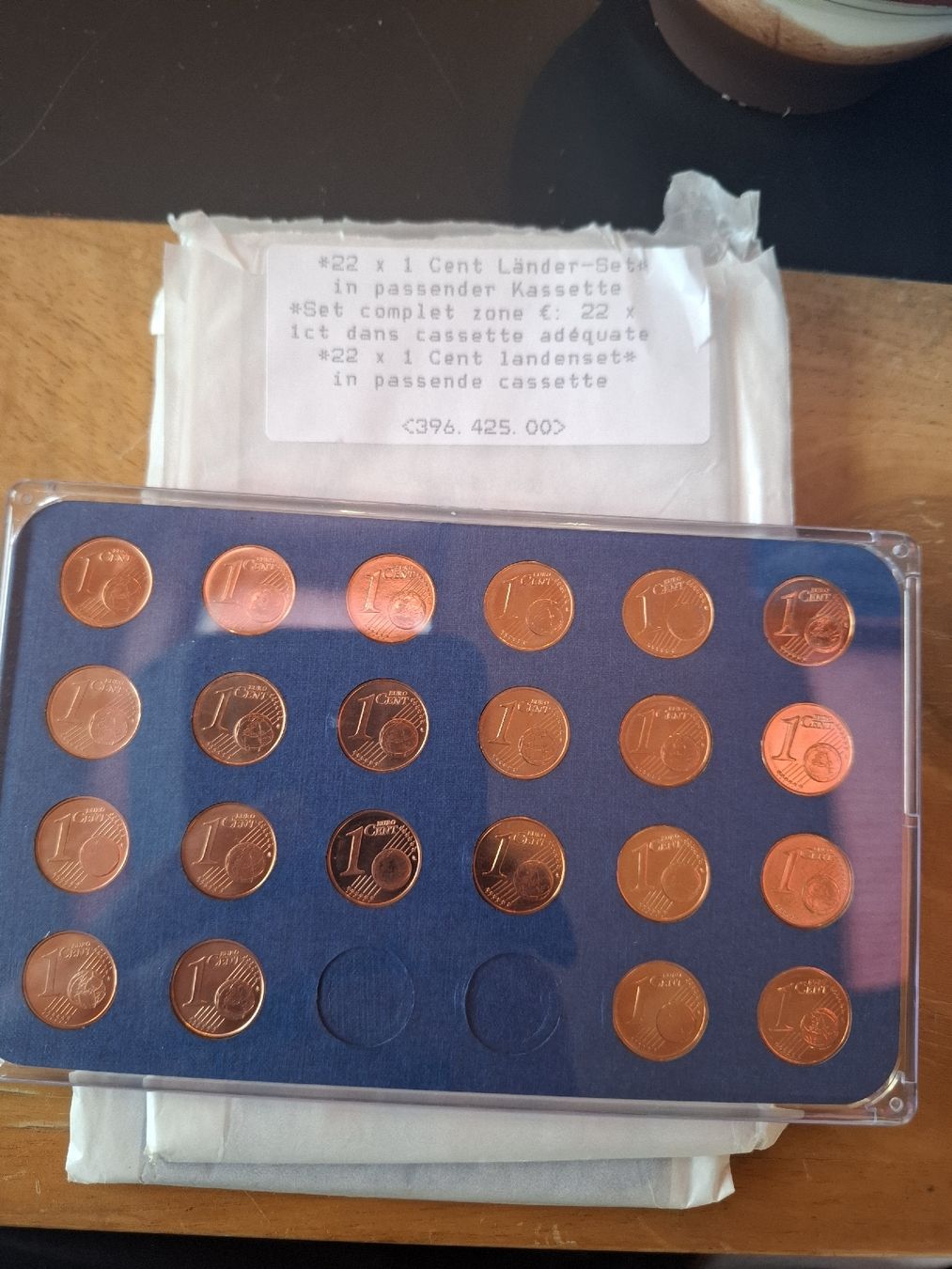 Tutti le monete: 22 x 1 Cent Laender-Set in Kassette -7solcher sets – Nuovo e nell'imballaggio originale da Oberegg venduto da Mainecoonvonguisan 1