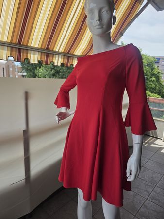 Abito rosso Nuna Lie manica a campana, tg. L