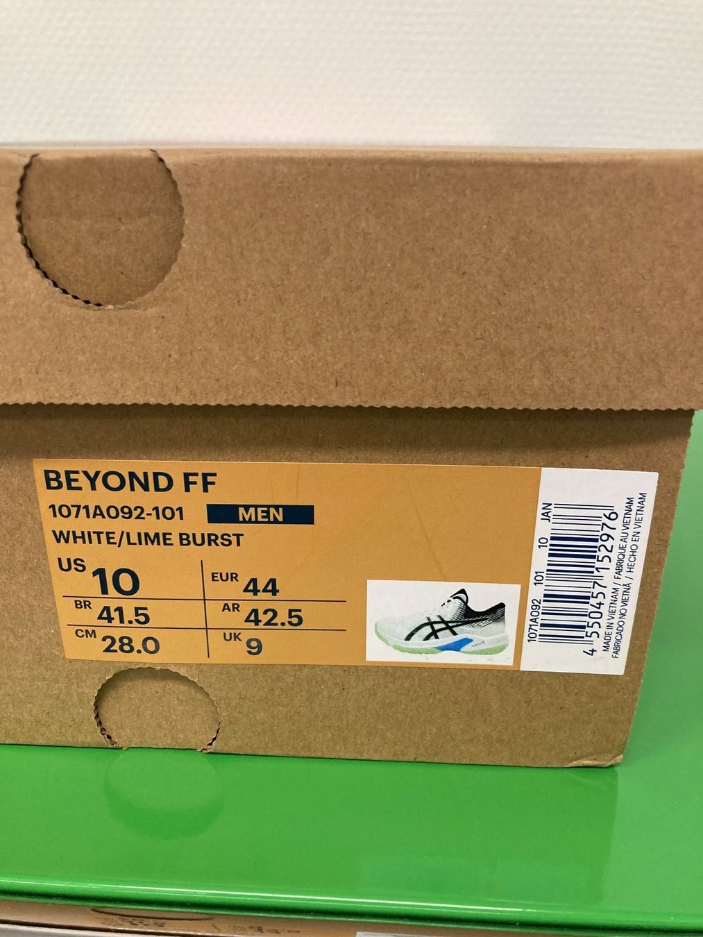 Asics Herrenschuhe: ASCIS NEU Hallenschuh Beyond FF - Men - Grösse US10/EU44 – Neu und originalverpackt aus Dübendorf von Blueprint1 4