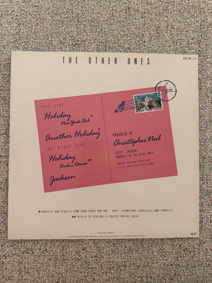 Schallplatten: The Other Ones - Holiday - 12" Maxi -80s – Gebraucht aus Rorbas von BlackstarRecords 1