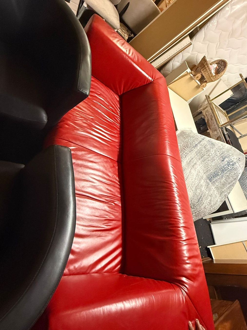 Divani: Sofa Leder rot LongLife 3-Sitzer gebraucht – Usato da Dietikon venduto da arj_lrs8 2