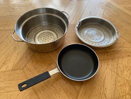 Pfanne Topf Siebpfanne Sieb  Bratpfanne