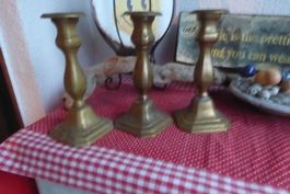 3 Antike Kerzenständer
