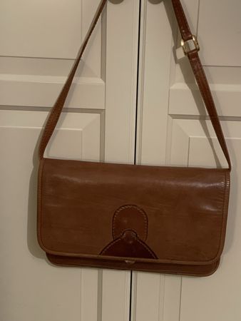 70ger Jahre Ledertasche Braun Umhängetasche