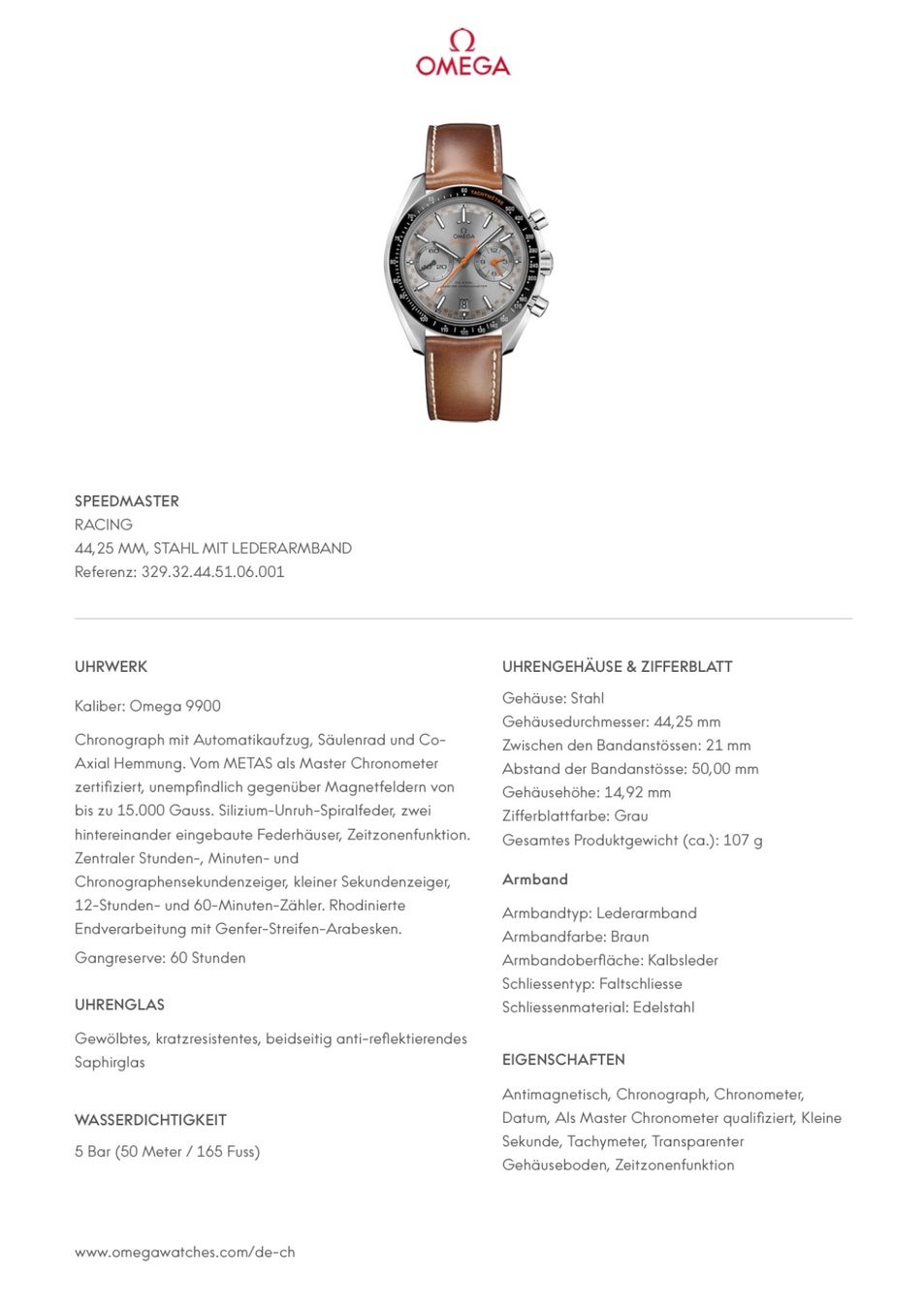Omega Uhren: OMEGA Speedmaster Racing Fullset mit Garantie – Gebraucht aus Birsfelden von Mynos 9