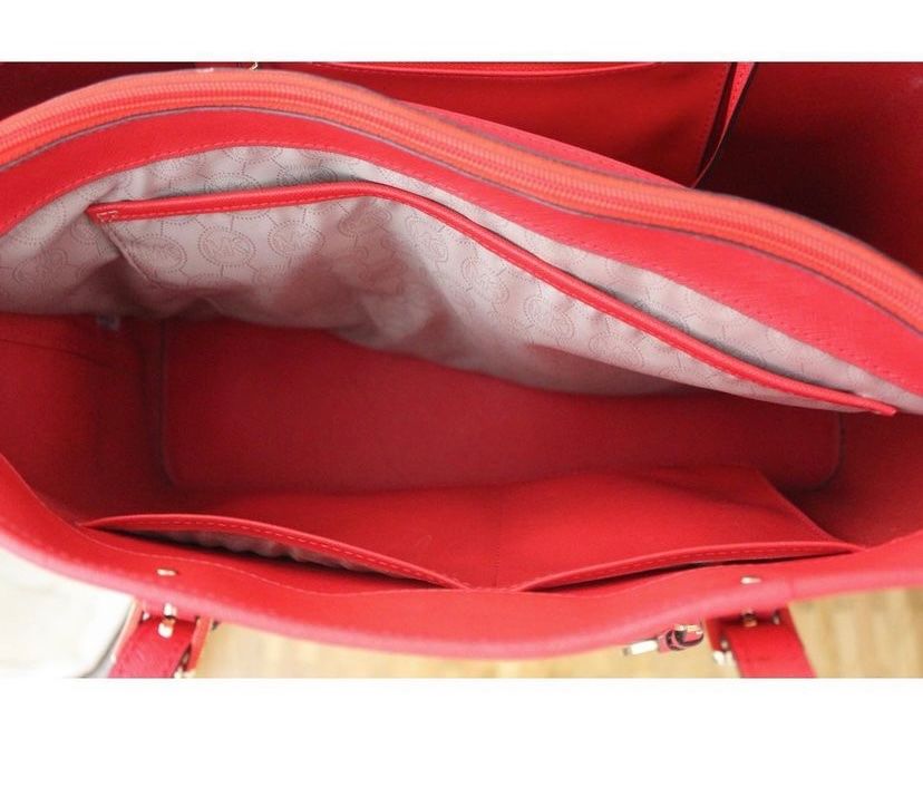 Michael Kors Taschen für Damen: Sac Michael Kors cabas Jet Set rouge orangé – Gebraucht aus Lausanne von Tanoush2 3