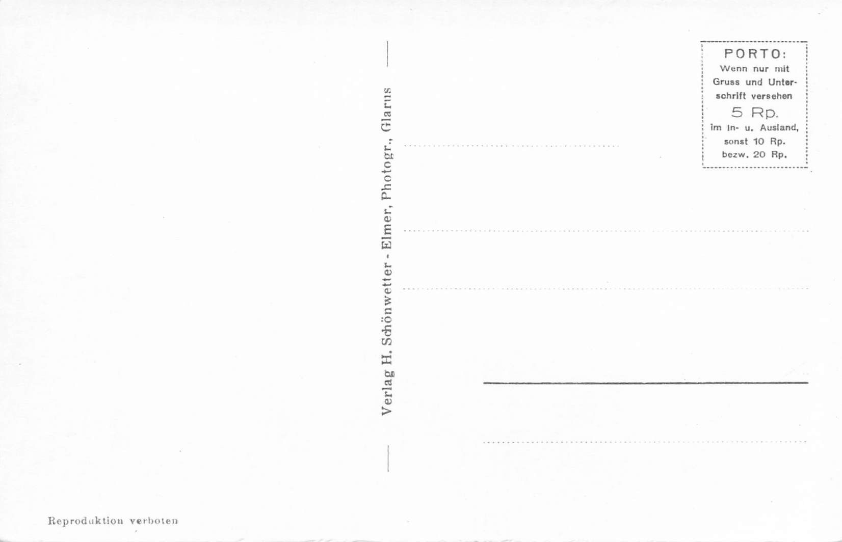Cartoline postali: Braunwald hohenweg mit ortstock – Usato da Biasca venduto da Blenio71 1