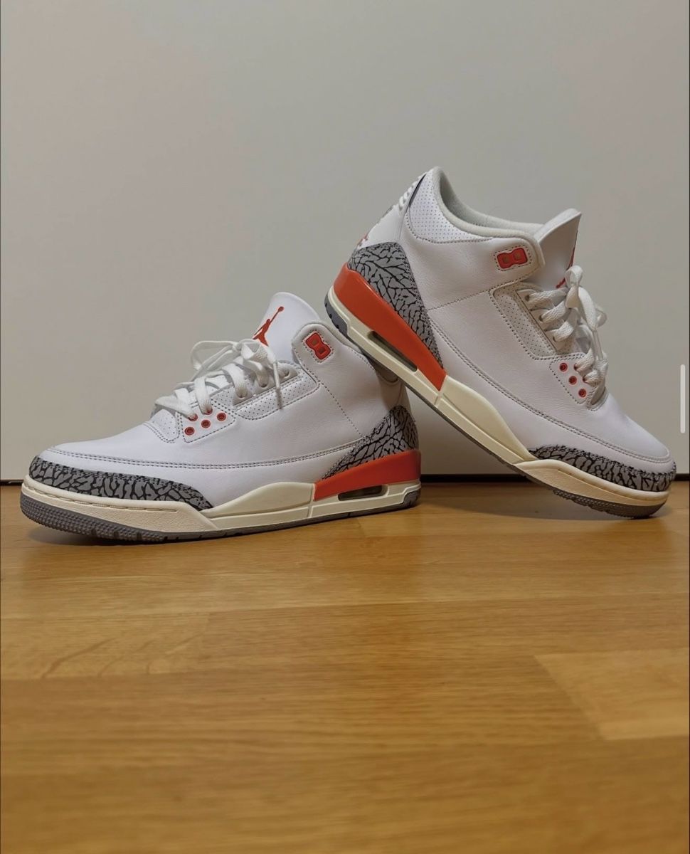 Jordan Scarpe da uomo: Jordan 3 "Peach" – Usato da Basel venduto da Kevinbuckcards