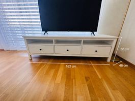 TV Møbel weiss L182 B48 H56cm 3 Schubladen gebraucht