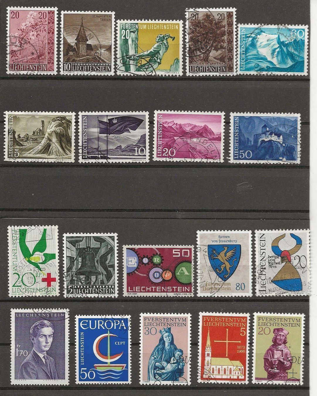 Tutti i francobolli: FL Lot 04 1957 ... – Usato da Sion venduto da PierreP01