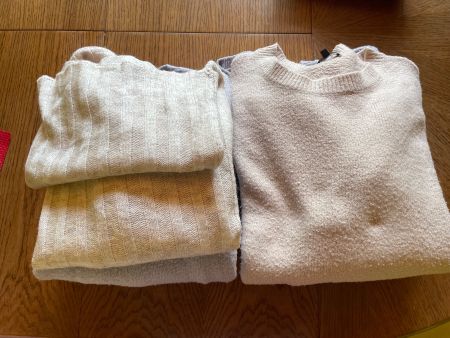Herren Pullover Strickpullover Beige Oversized