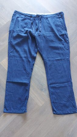 NEXT Sommerhose aus Leinen für Herren, Gr. XL, dunkelblau, 