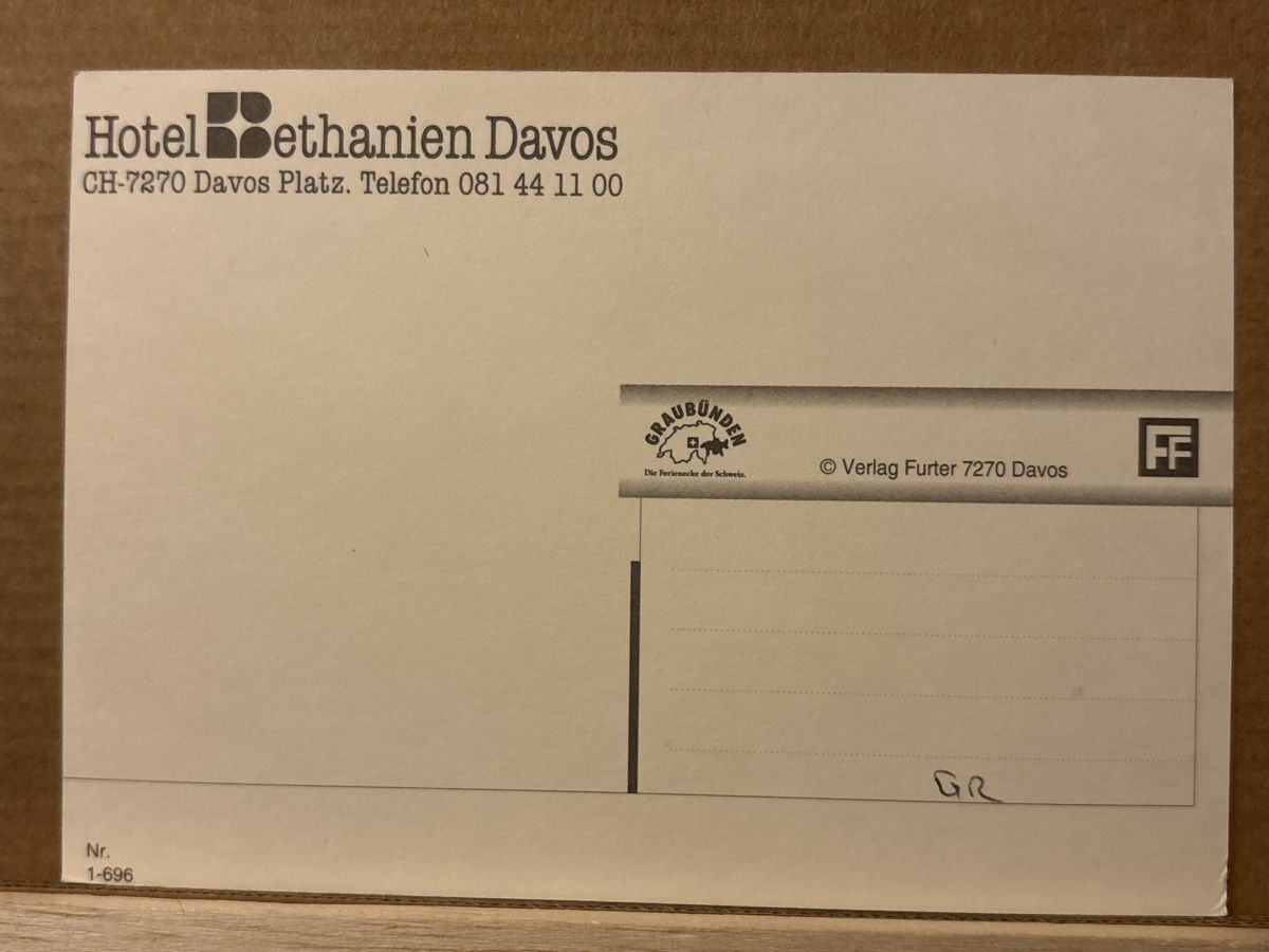 Cartoline postali: AK von Hotel Bethanien Davos – Usato da Rümlang venduto da Kartenpost1 1