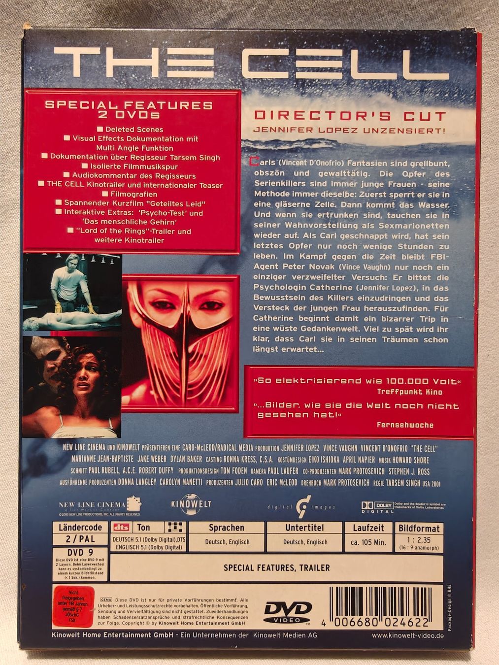Tutti i DVDs: The Cell DVD Director's Cut 2-Disc Set – Usato da Gutenswil venduto da Vulcano21 2