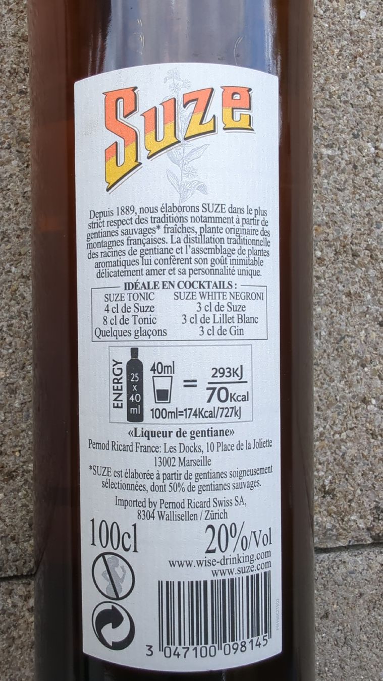 Bevande alcoliche: Suze Apéro Bitter, 1 Liter – Nuovo e nell'imballaggio originale da Lyss venduto da 3250er 1