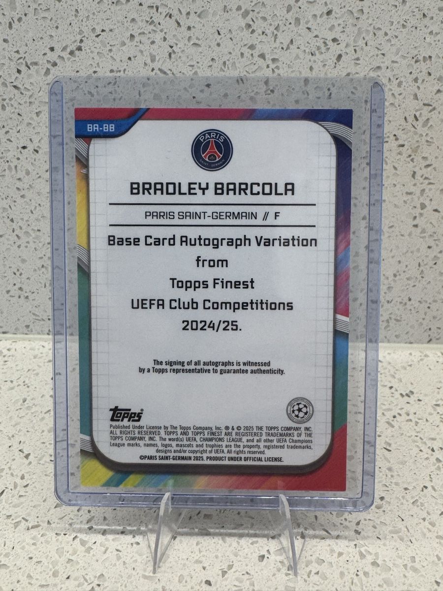 Topps Carte collezionabili: Bradley Barcola Autograph /50 – Usato da Zollikofen venduto da Bebby12 2