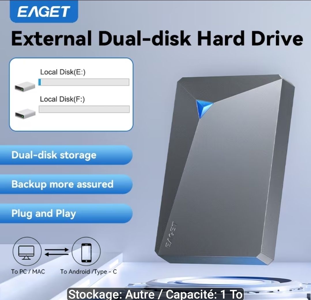 Disques durs: EAGET external Disk 1 tb  – Neuf avec emballage d'origine à Sion par zan_k987 3