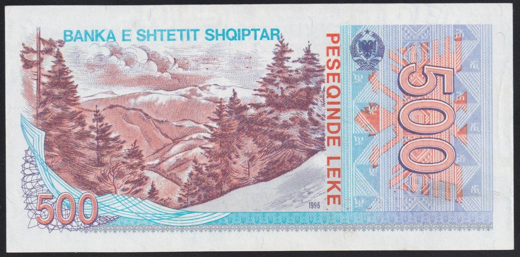 Banconote: Albanien 500 Leke 1996 – Usato da Brugg AG venduto da banknoten_muesli 1