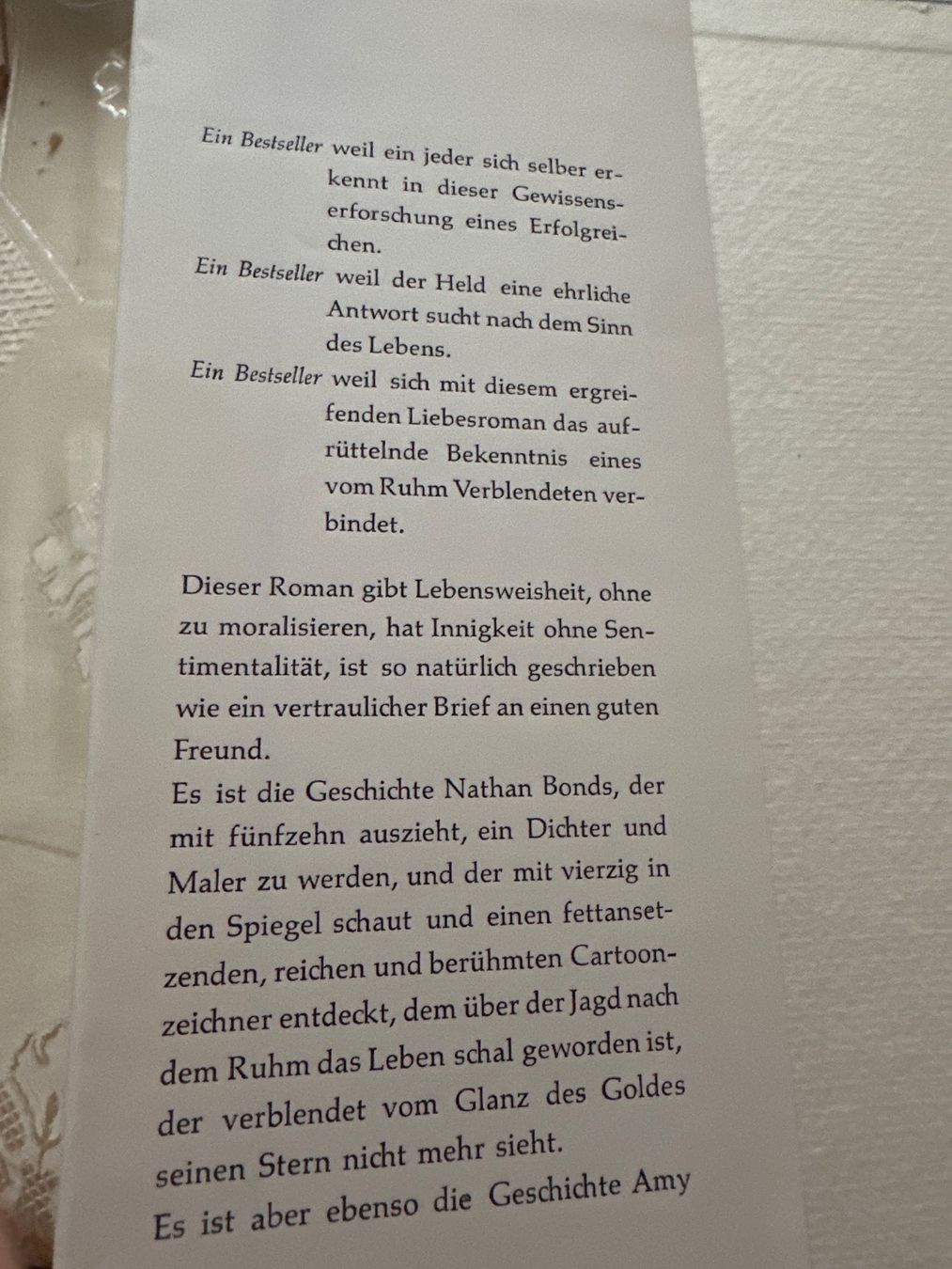 Libri: Sloan Wilson - Am Tisch des Lebens – Usato da Schaffhausen venduto da D-MAC 1